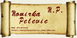 Momirka Pelević vizit kartica